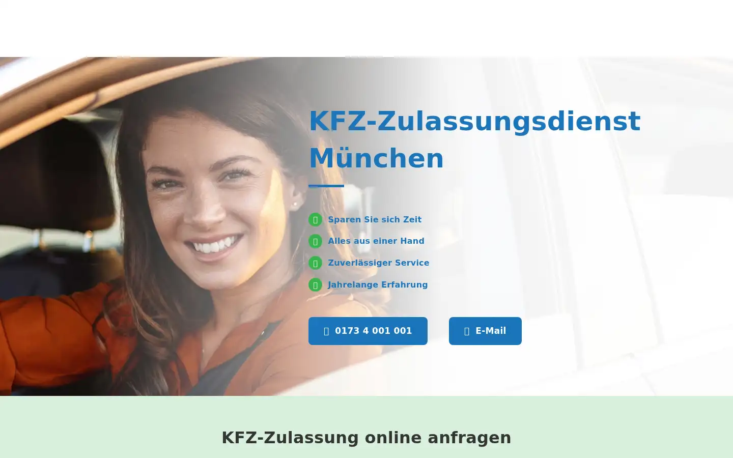 Screenshot of kfz-zulassen.com