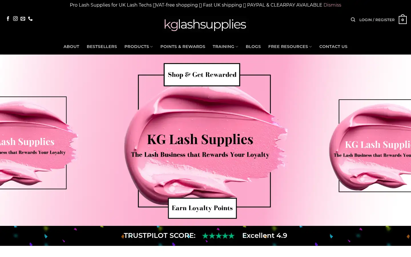 Screenshot of kglashsupplies.co.uk