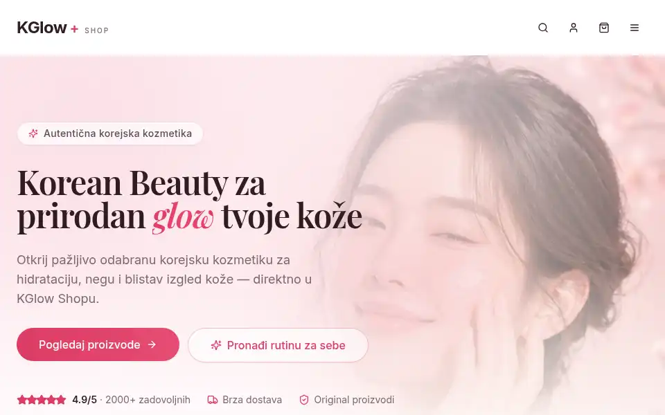 Screenshot of kglow.shop