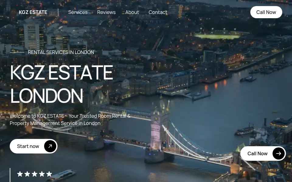 Screenshot of kgzestate.co.uk