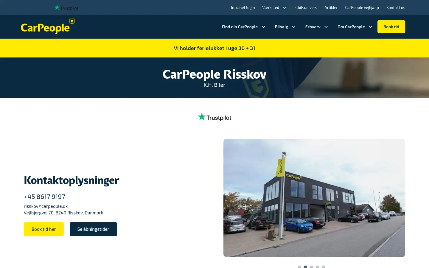 Screenshot of khbiler.dk