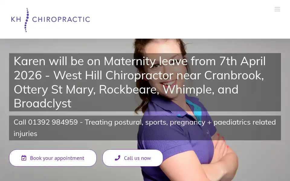 Screenshot of khchiropractic.com