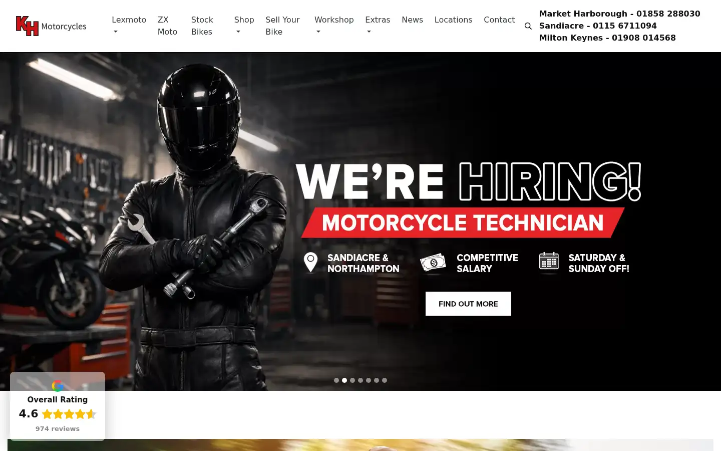 Screenshot of khmotorcycles.com