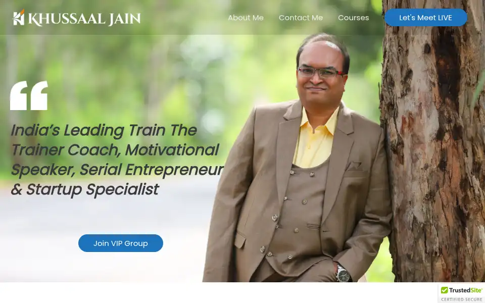 Screenshot of khussaaljain.com
