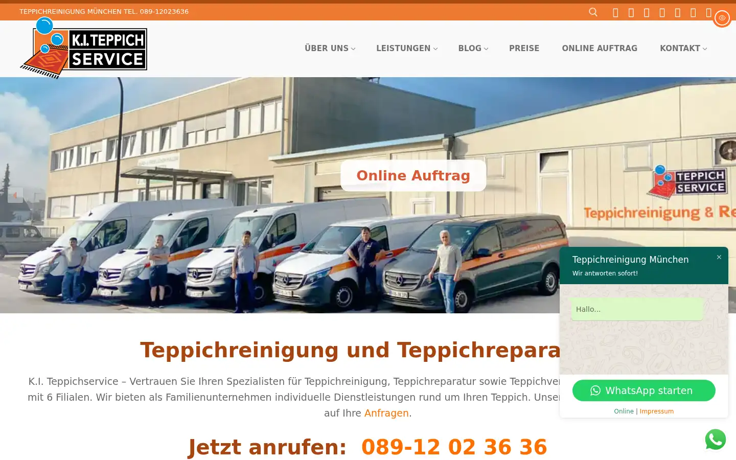 Screenshot of ki-teppichservice.de