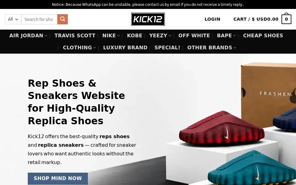 Screenshot of kick12.is