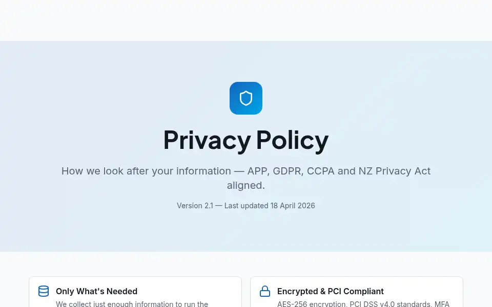 Screenshot of kickcashback.com.au