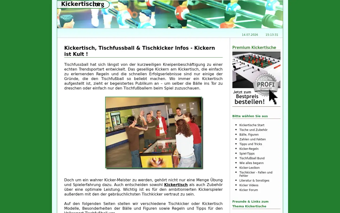 Screenshot of kickertische.org