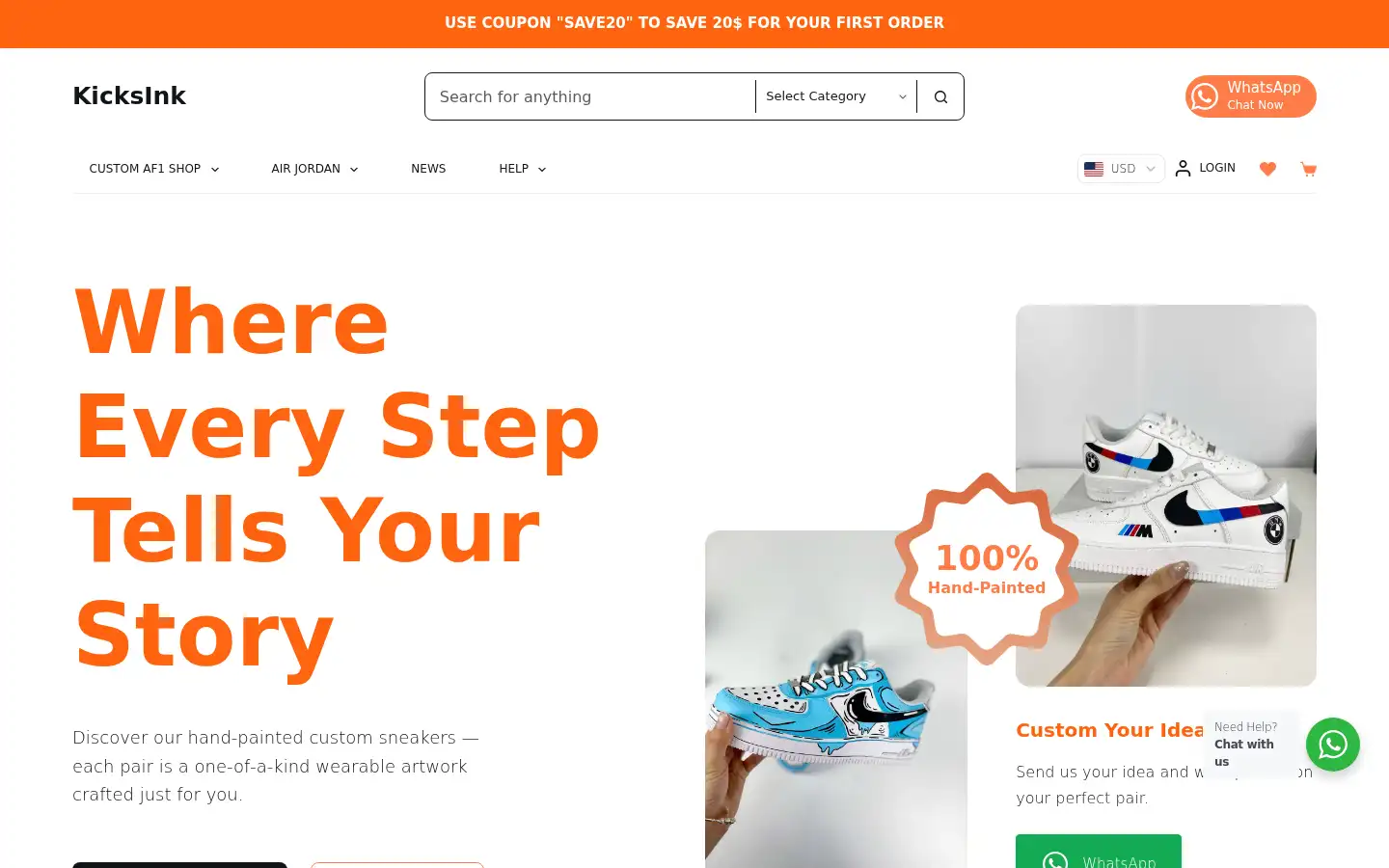 Screenshot of kicksink.com
