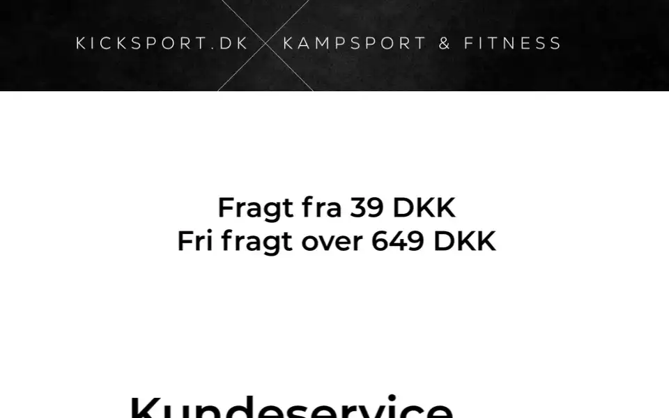 Screenshot of kicksport.dk
