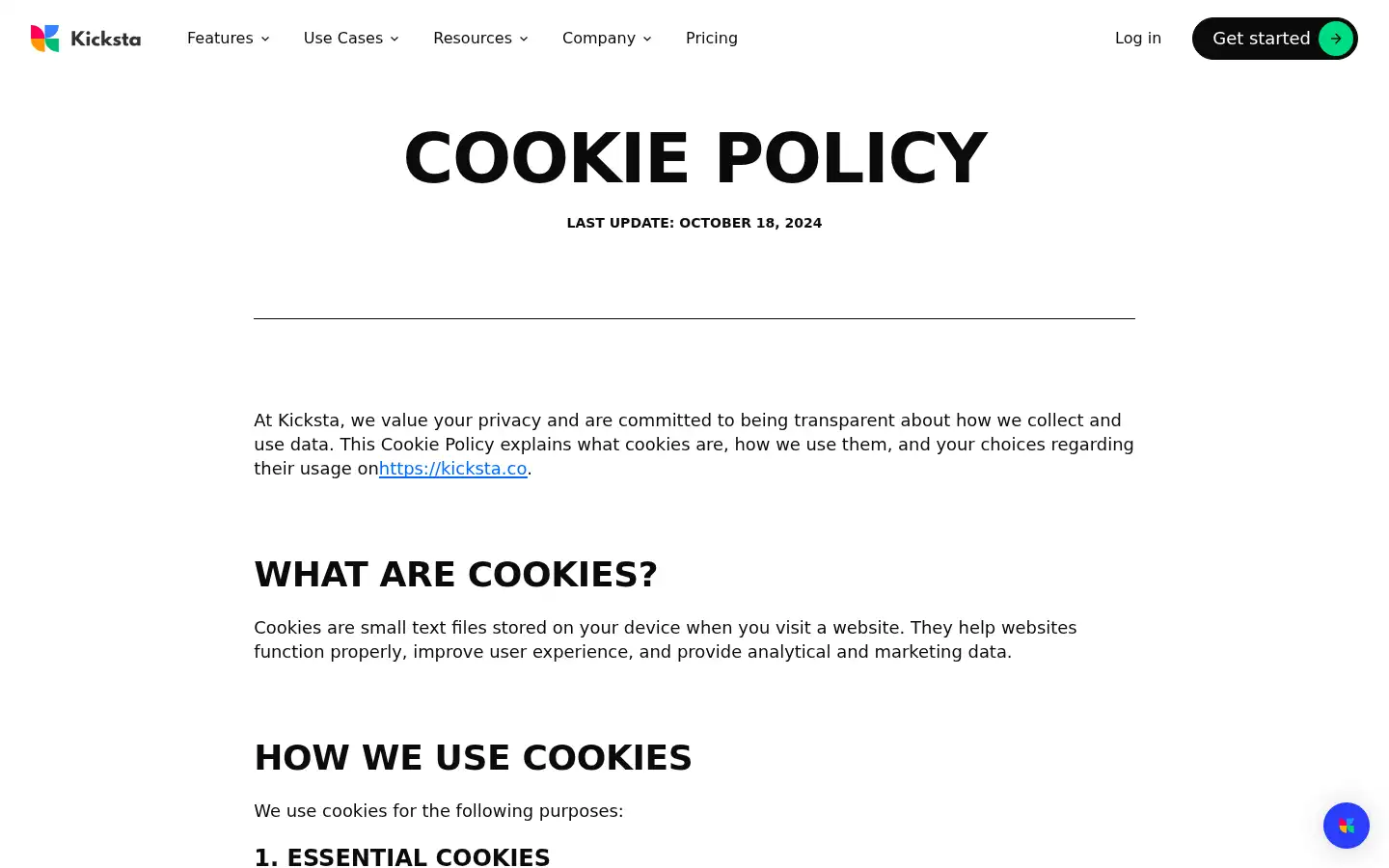 Screenshot of kicksta.co