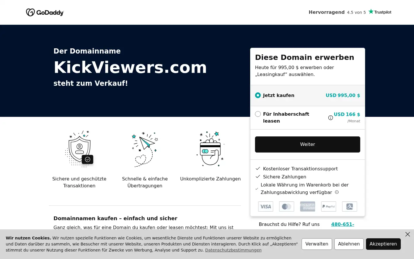 Screenshot of kickviewers.com