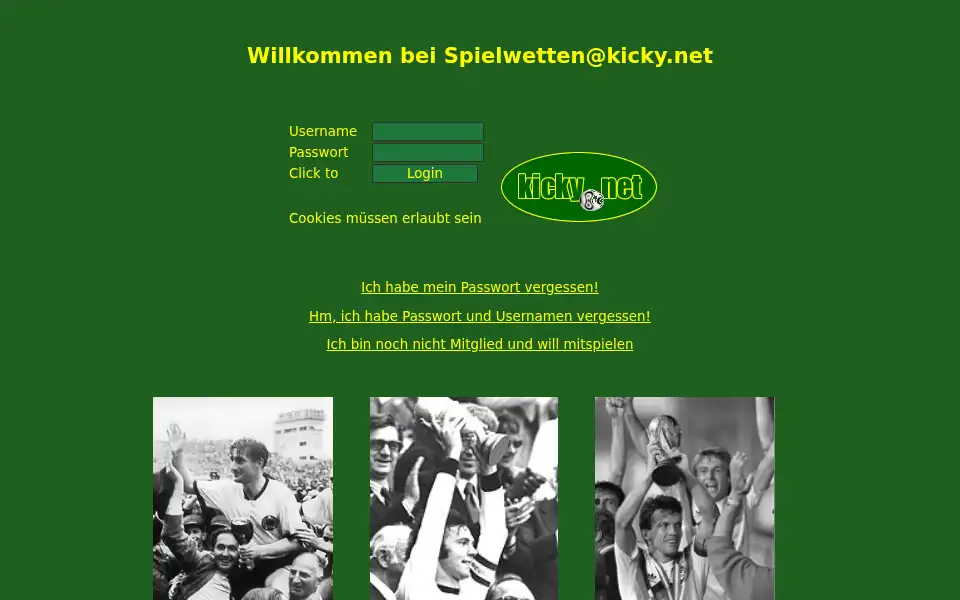 Screenshot of kicky.net