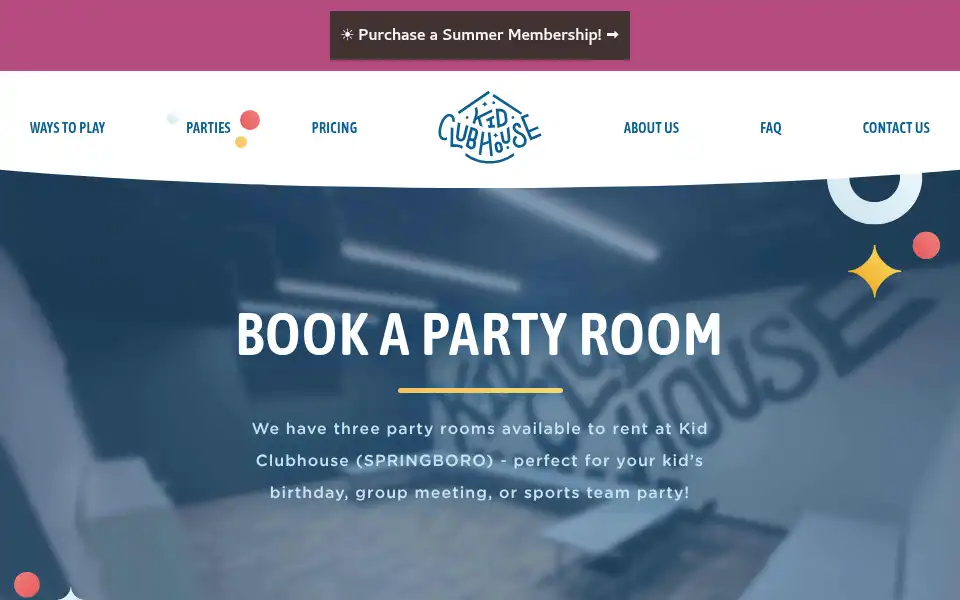 Screenshot of kidclubhouse.com