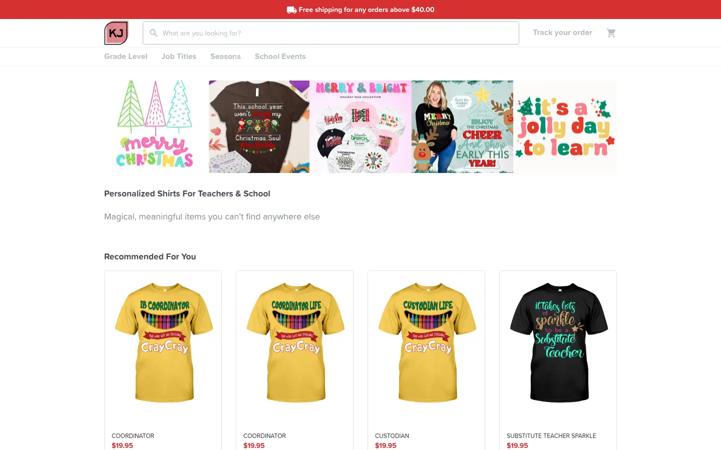 Screenshot of kidderjoy.com