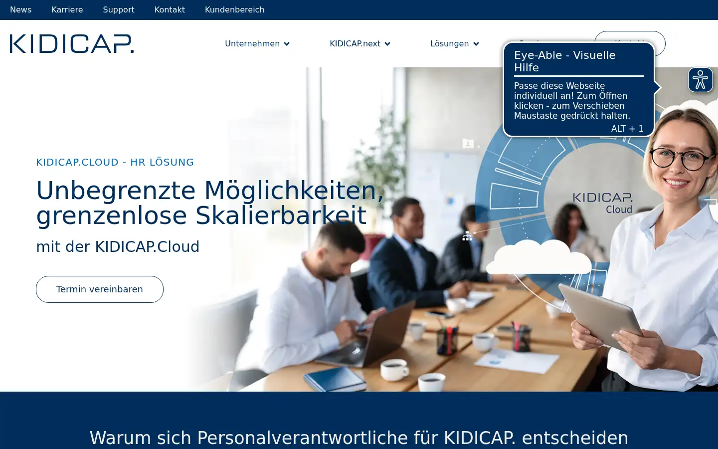 Screenshot of kidicap.de
