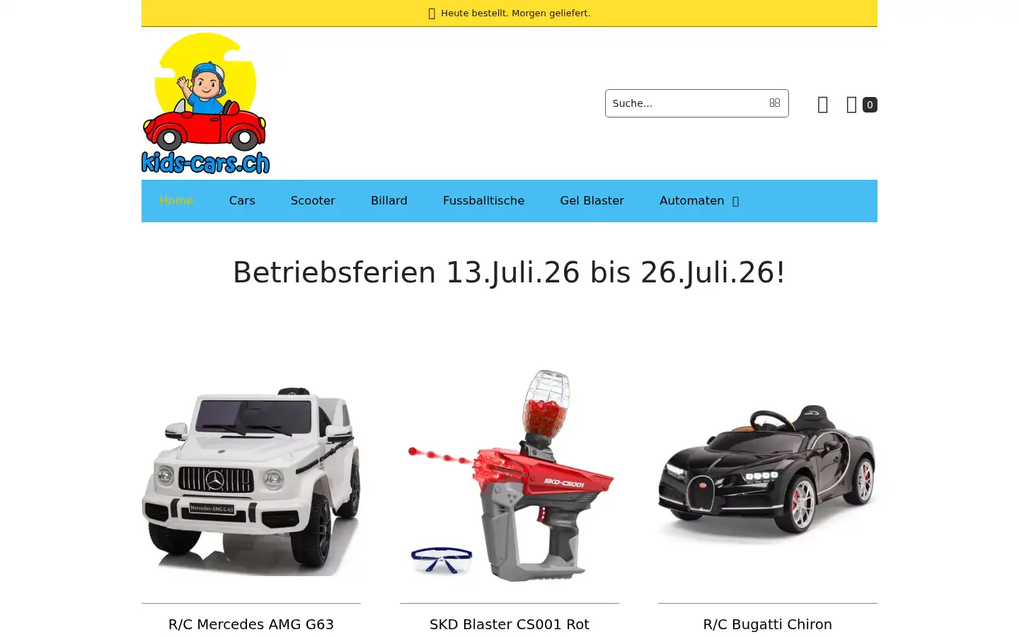 Screenshot of kids-cars.ch