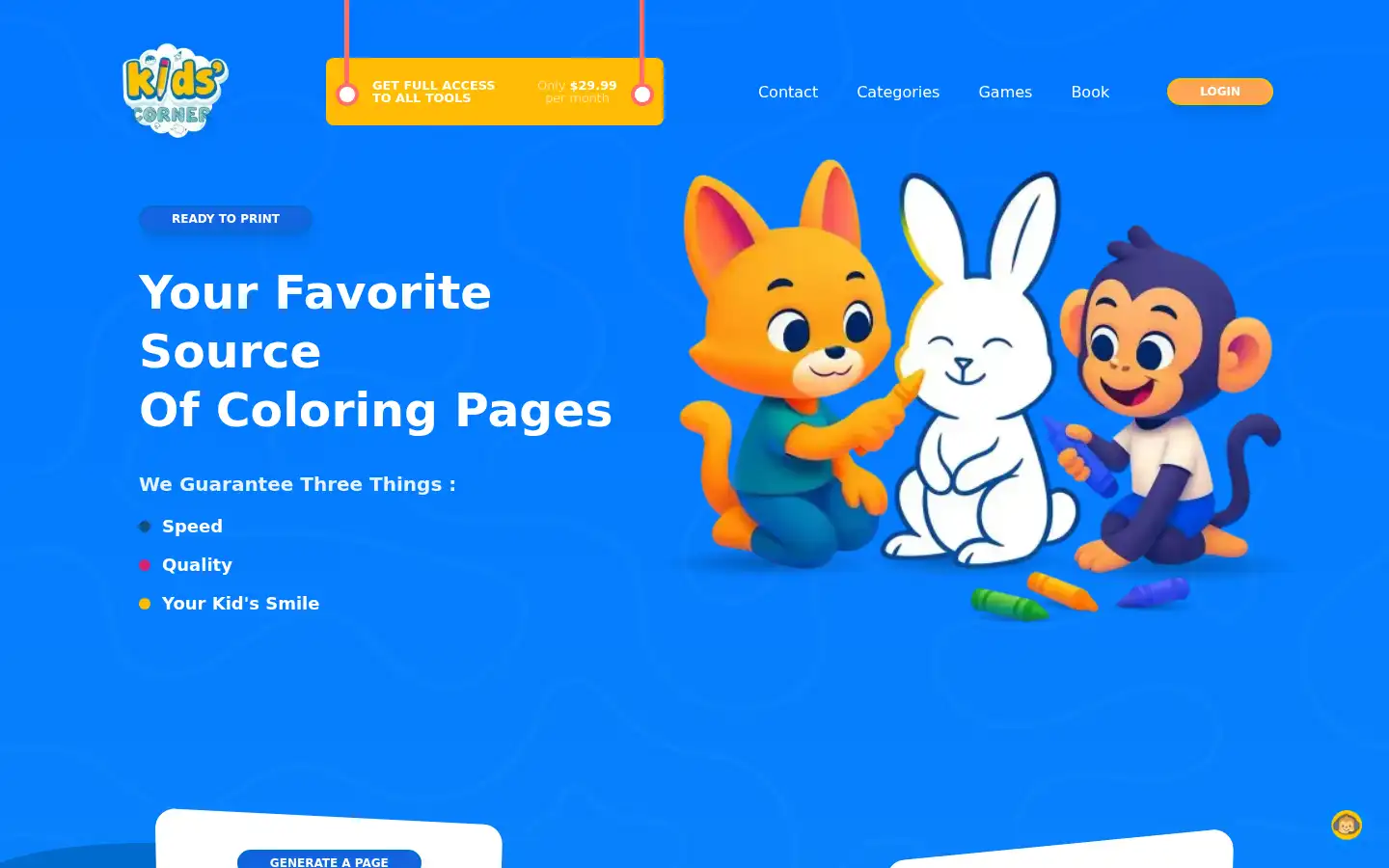 Screenshot of kids-corner.net