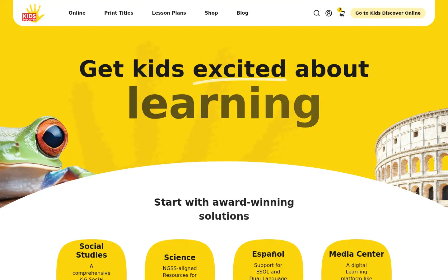 Screenshot of kidsdiscover.com