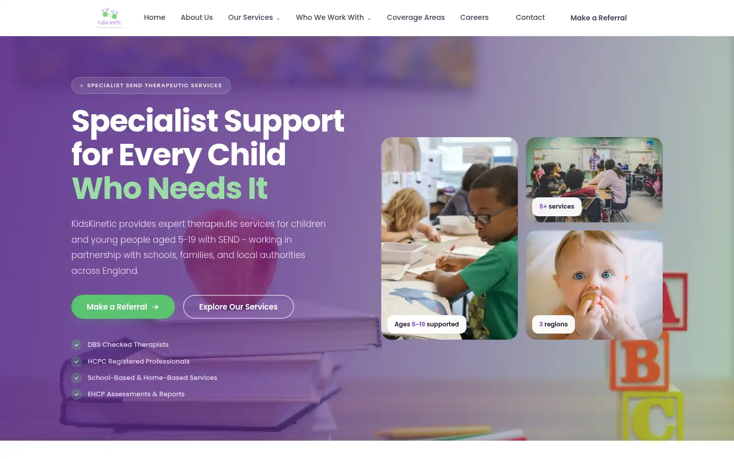 Screenshot of kidskinetic.com