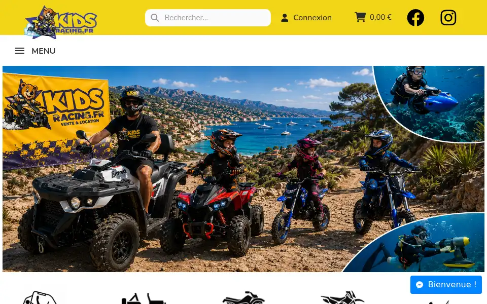 Screenshot of kidsracing.fr