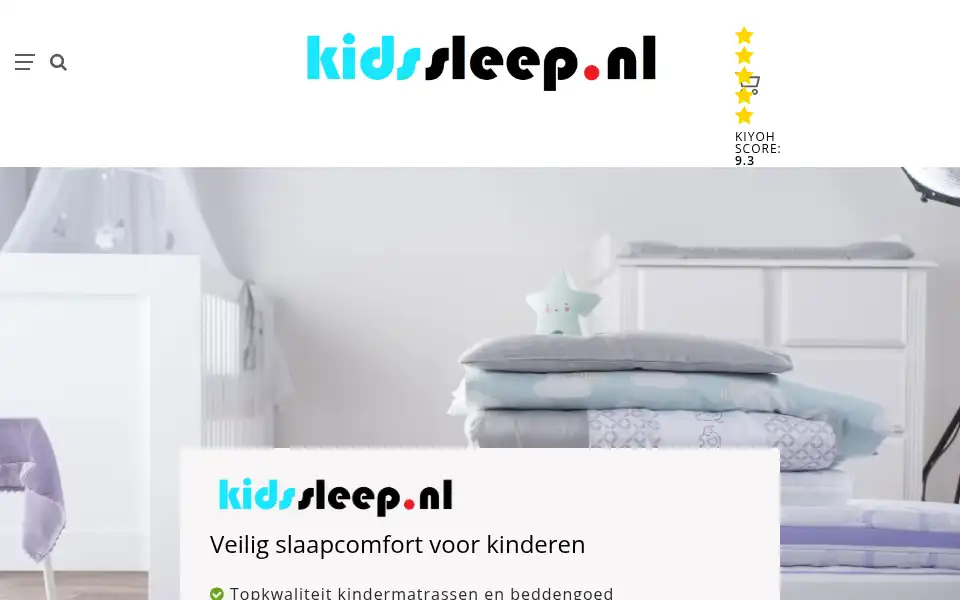 Screenshot of kidssleep.nl