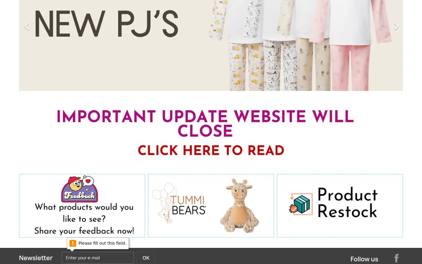 Screenshot of kidswholesaleclothing.co.uk
