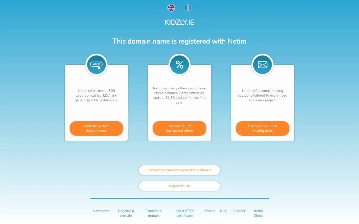 Screenshot of kidzly.ie