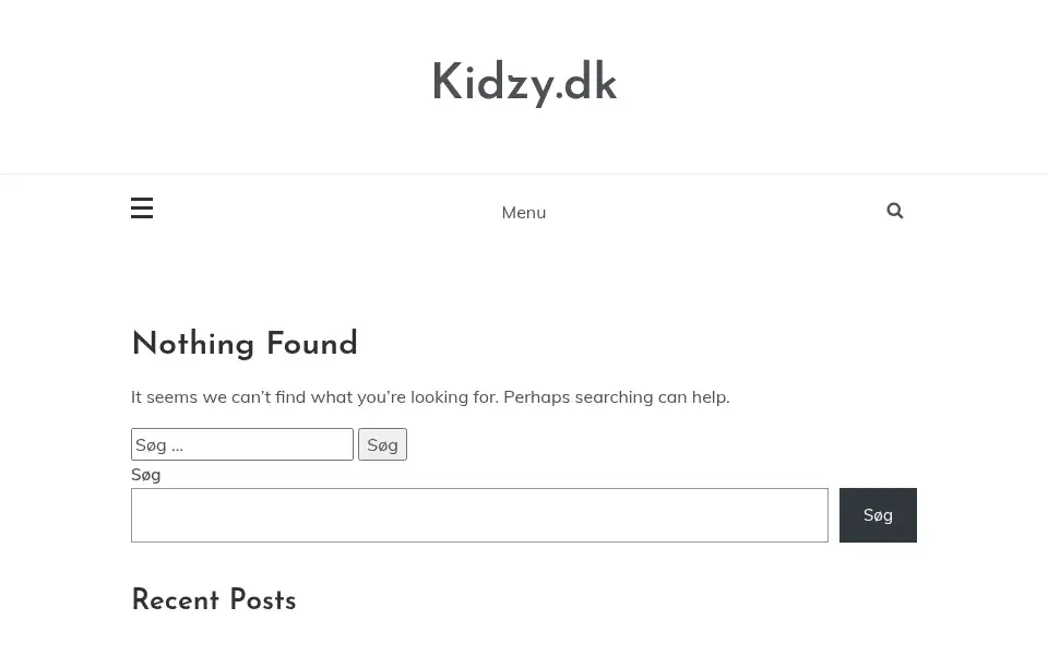 Screenshot of kidzy.dk