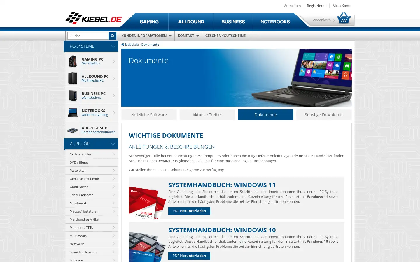 Screenshot of kiebel.de