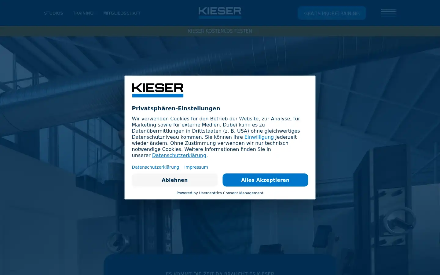 Screenshot of kieser-training.at