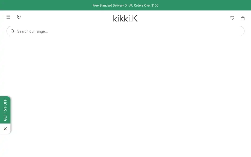 Screenshot of kikki-k.com