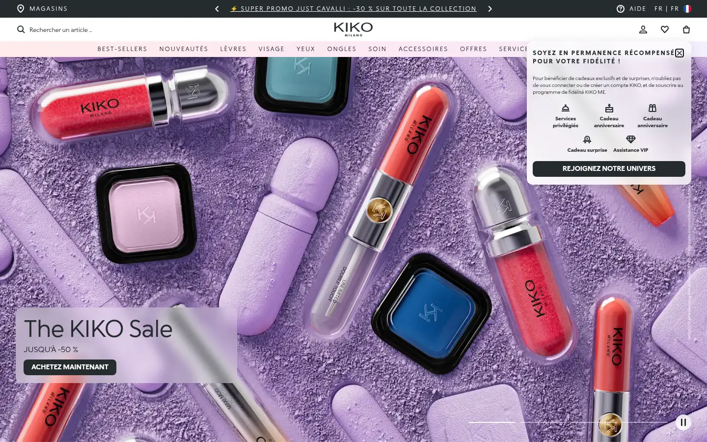 Screenshot of kikocosmetics.com