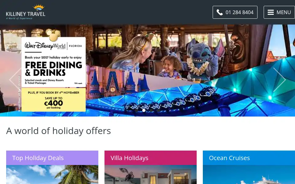 Screenshot of killineytravel.ie