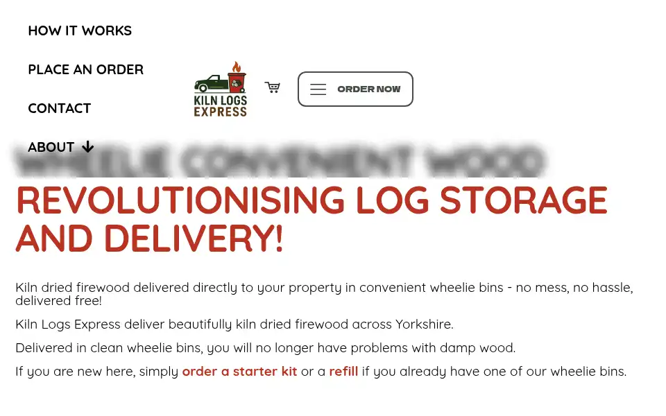 Screenshot of kilnlogsexpress.co.uk