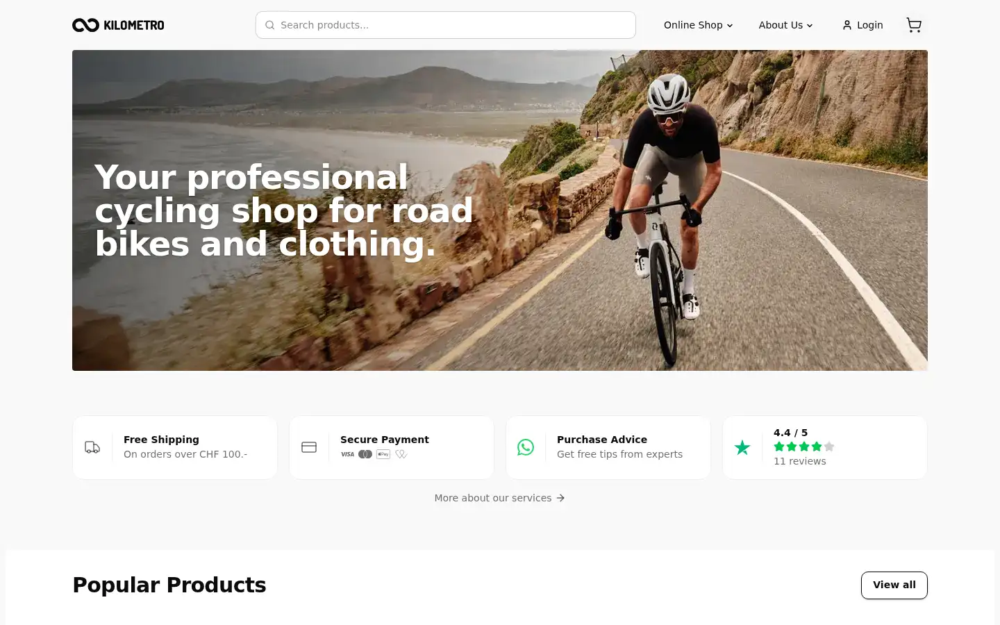 Screenshot of kilometro.ch