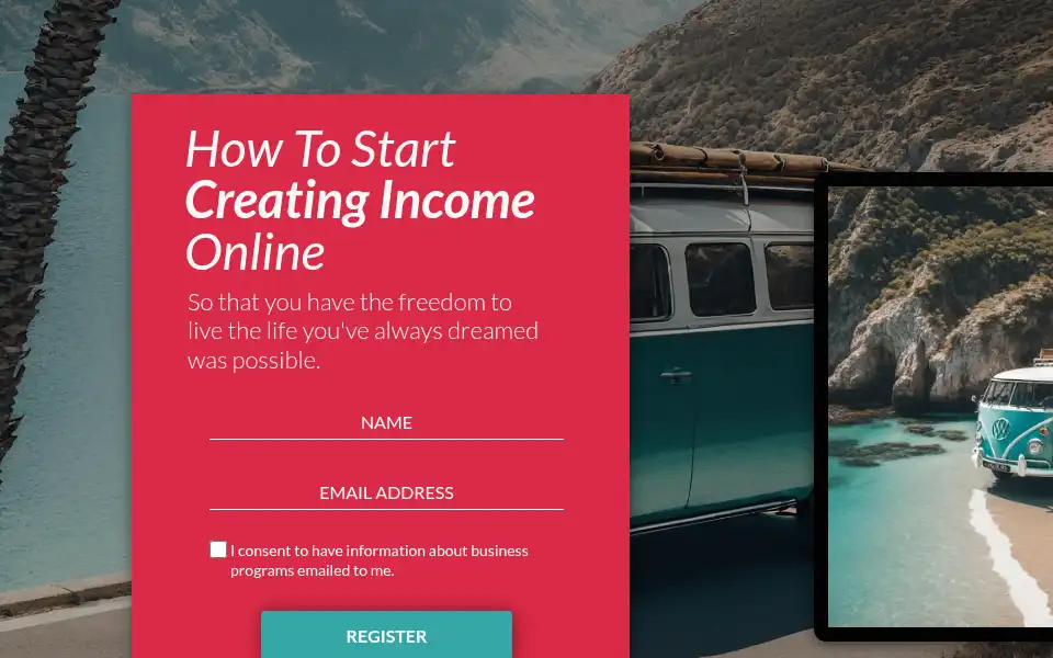 Screenshot of kimdavy.com