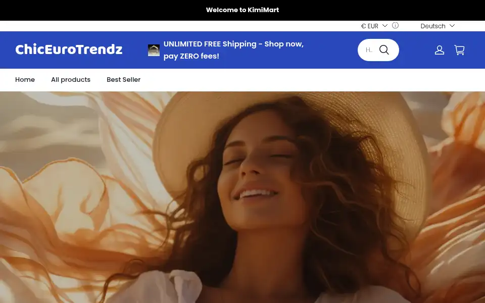 Screenshot of kimimart.com