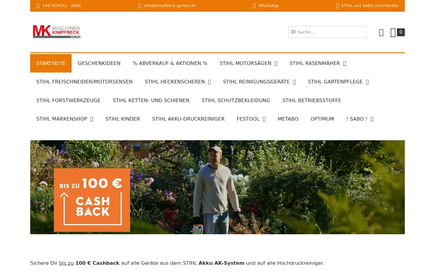 Screenshot of kimpfbeck-garten.de