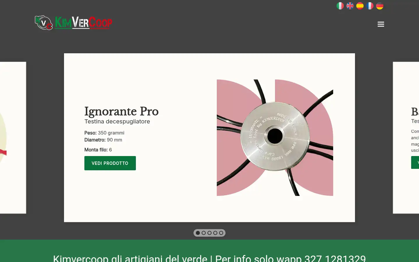 Screenshot of kimvercoop.it