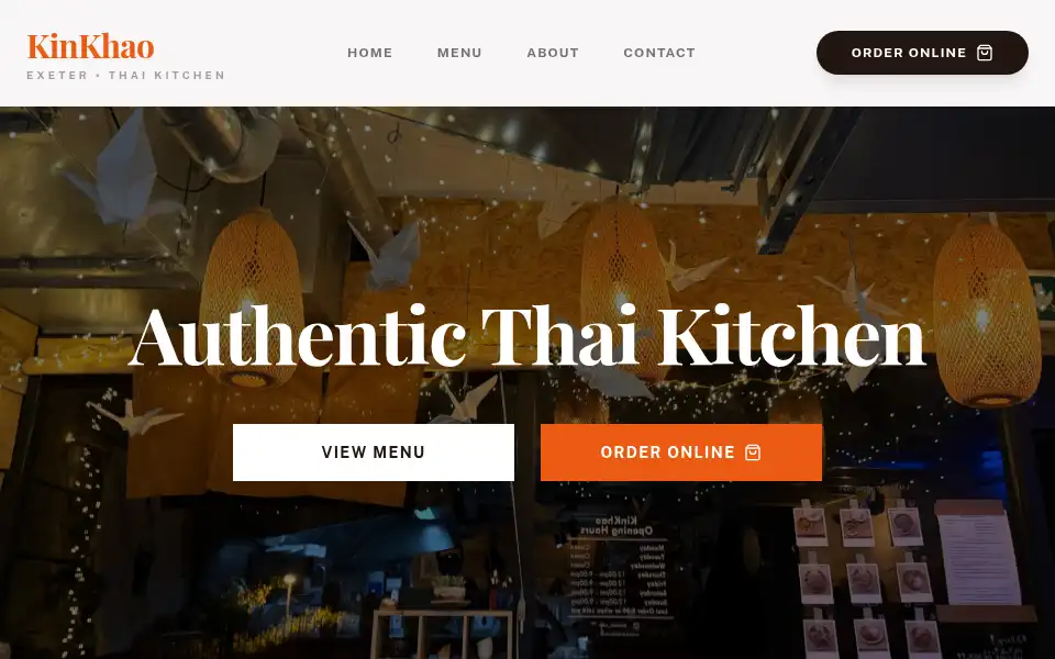 Screenshot of kin-khao.co.uk