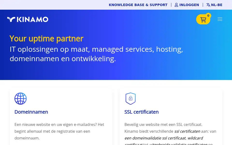Screenshot of kinamo.be