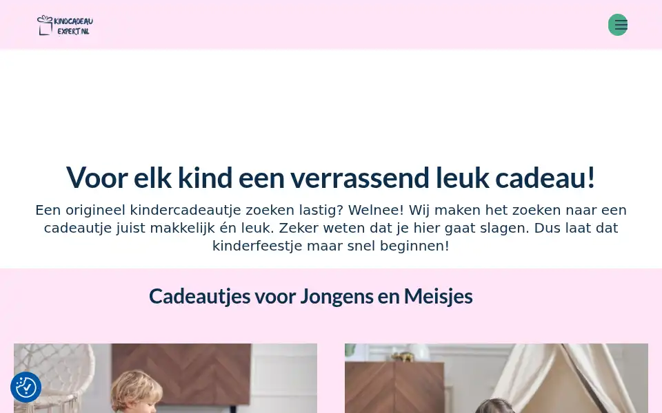 Screenshot of kindcadeauexpert.nl