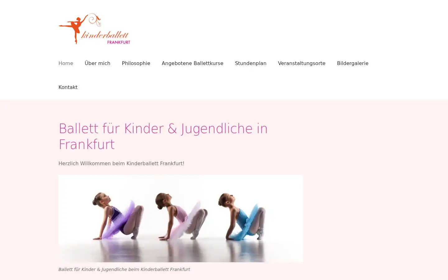 Screenshot of kinderballett-frankfurt.de