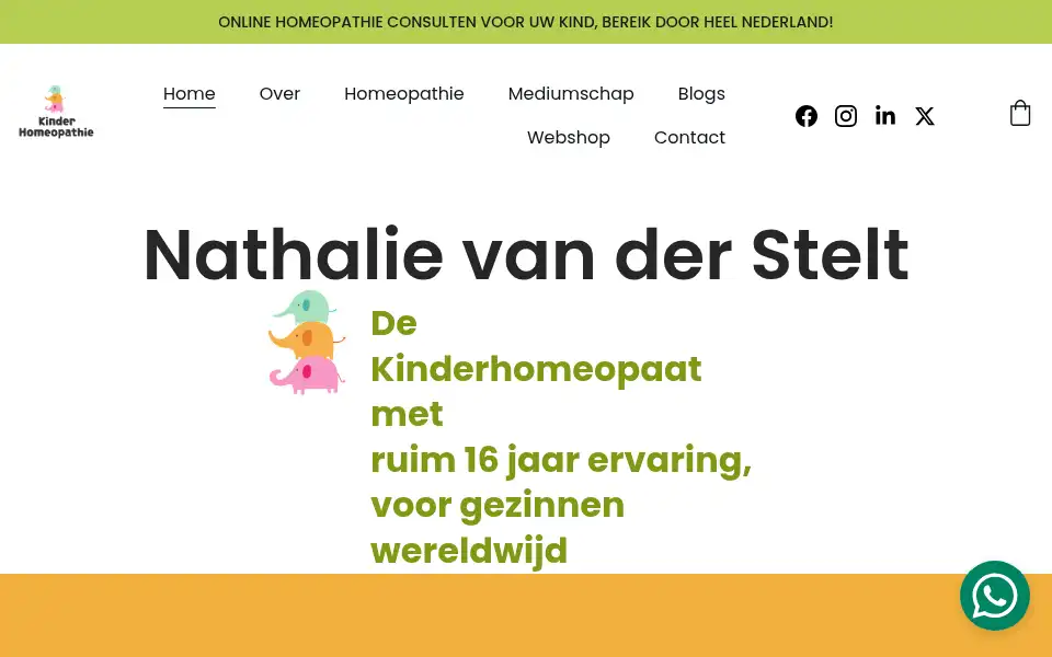 Screenshot of kinderhomeopathie.nl