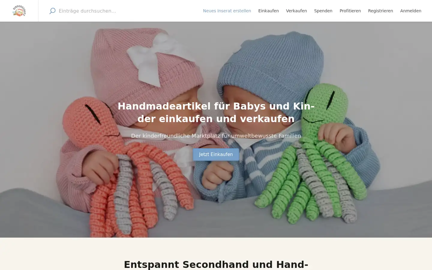 Screenshot of kinderschatz.ch