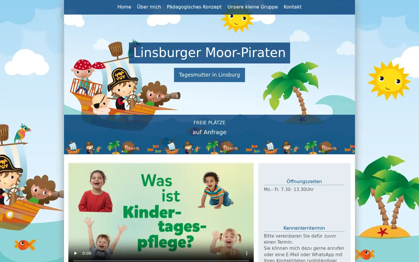 Screenshot of kindertagespflege-linsburg.de