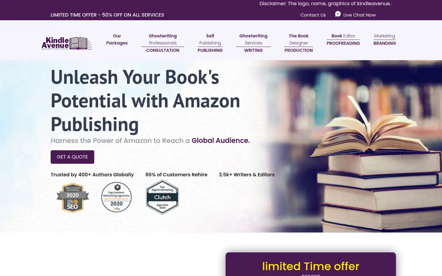 Screenshot of kindleavenue.com