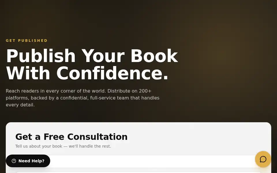 Screenshot of kindlesbookspublishers.com