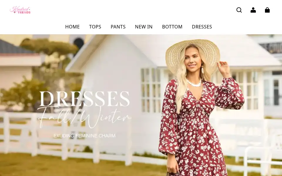 Screenshot of kindredtrends.com
